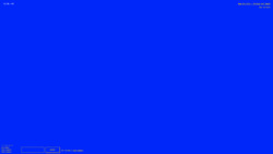 A screenshot of a digital art space with a deep blue background including small white text in the top left corner with the numbers "-22,50, -143", a lower-left widget reading "3 Friends Online: miss-sammie, funny tendency, and funny tendency", a text input field labeled "CHAT", text reading "Your username is funny_tendency,” and text in the top right corner reading "New_Art_City - Virtual Art Space" and “Esc to Exit”.